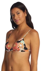 Roxy Beach Classics Fixed Triangle Bikini Top - Anthracite Boogie Chillen - M - Picture 1 of 1