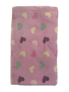Beansprout Baby Blanket Pink multicolor hearts Plush Security Lovey soft - Picture 1 of 12