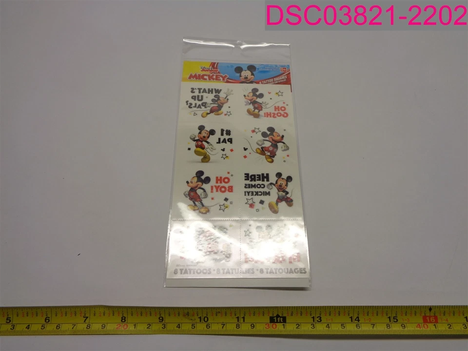QTY=96 (12 Packs of 8); Disney Mickey Mouse ClubHouse Tattoos 3901411 - Image 1 of 4