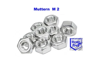 Mutter M 2 - EDELSTAHL - (Menge wählbar) - Bild 1 von 1