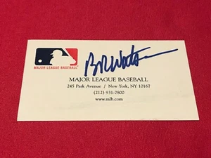 Bob Watson Signed MLB Business Card Autograph Auto Yankees Astros Bad News Bears - Picture 1 of 2