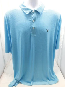 Callaway Opti-Dri Cooling hellblau kariertes Golfshirt XXL - Bild 1 von 5