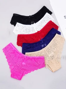 6er Pack Damen String Spitze Slip Unterwäsche Panty sexy Lingerie Sexy S-XL - Bild 1 von 11