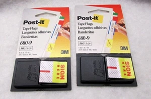 POST-IT 680-9 Index Tape Flags Sign Here RED/YELLOW Tags 2-50pks (100) 3M D69 - Picture 1 of 3