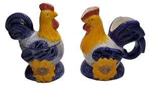 Vintage 3 Stck. Avon Hahn Sonnenblume Kaffee Milchkännchen Zucker Set Keramik 5,5" Bauernhof - Bild 1 von 11