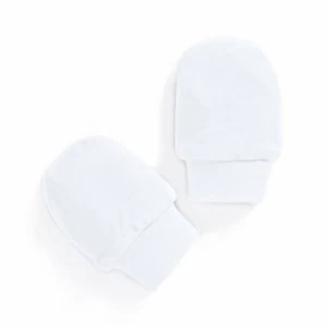 24 piezas guantes de algodón blanco talla única para bebé sin arañazos, bebé va, niños y niñas. - Imagen 1 de 5