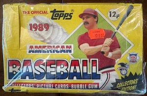 1989 TOPPS American Baseball BOX 48 UNOPENED Packs RARE Sealed Made In Ireland - Picture 1 of 6