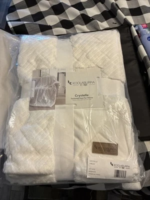 Koolaburra by UGG Crystelle Faux Fur Throw 50" x 70" White Polyester 31826 New - Image 1 of 4