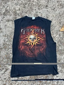 2012 Godsmack' Mass Chaos Double Sided Tour / Concert Shirt Distressed Tank Top - Picture 1 of 2