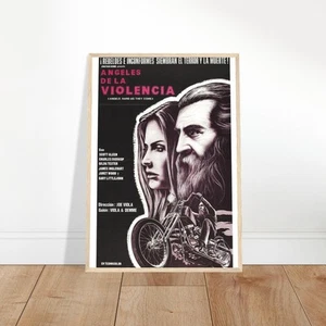 Angels Hard As They Come Vintage Biker Movie Framed Poster - Picture 1 of 9