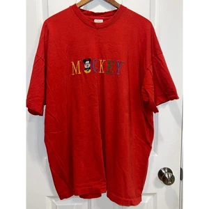 Mickey & Co. Disney T-Shirt bestickt Grafik Tee rot XXXL - Bild 1 von 8