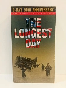 Rare D-Day 50th Anniversary The Longest Day VHS Color Version Free Shipping - Picture 1 of 5