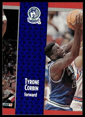 Tyrone Corbin *MISCUT* (Byron Scott) 1991-92 Fleer #122 (#102) Foto 1 de 2
