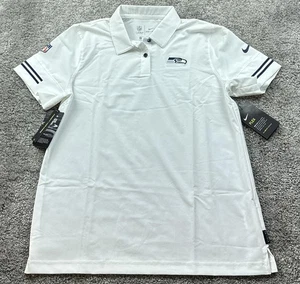 Seattle Seahawks Poloshirt Damen Medium weiß NFL Football Nike Dri Fit Flex - Bild 1 von 18