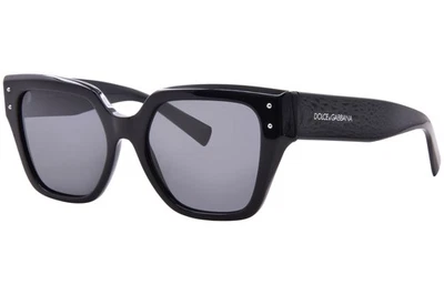 Gafas de sol Dolce & Gabbana DG4471 501/87 para mujer negras/grises forma cuadrada 52 mm Foto 1 de 4