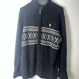 U.S. Polo Association Zip Up Herren Pullover Gr. Medium M schwarz grau - Bild 1 von 8