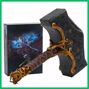 ✅ Marteau Mjolnir Thor God of War Ragnarok 1:1 Statue Décoration Collection - Imagen 1 de 8