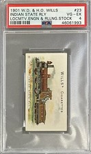 1901 WD & HO Wills Locomotives & Rolling Stock #23 INDIAN STATE RLY… PSA 4 VG-EX