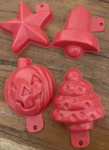 RARO De Colección Kelloggs Arroz Krispie Golosinas Molduras Formadores Conjunto De 4 Moldes 1994 - Imagen 1 de 5