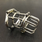 Stainless Steel Male Chastity Cage Device Men Long Metal Double-Lock Belt