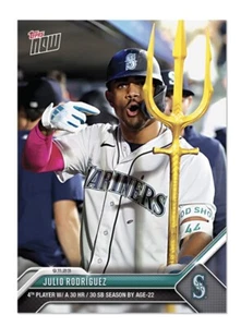 Julio Rodriguez MLB Record 2023 MLB TOPPS NOW Card 855 PR5306 - Picture 1 of 2