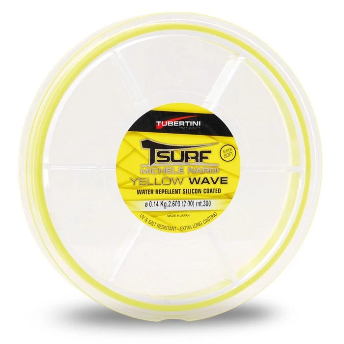 MONOFILO T-SURF YELLOW SIZE 0,24 MM TUBERTINI 600 MT LINE SURF CASTING T SURF - Immagine 1 di 1