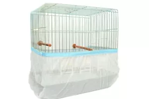 Jaula para pájaros estilo bolsillo recogedor de semillas protector tul grande máximo 70" circunferencia - Imagen 1 de 8