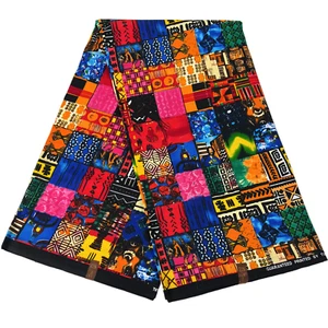 Afrikanischer Stoff Patchwork Druck Ankara 6 Yards Qualität 100% Baumwolle Nähmaterial - Bild 1 von 21