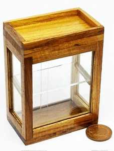 Dolls House Shop Display Large Wood And Glass Shelf Unit Accessory tumdee - Picture 1 of 7