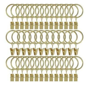 40 Pack Curtain Rings With Clips, Drapery Clips With Rings, Hangers Drapes Rings - Picture 1 of 7