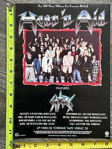 HEAR 'N AID Stars Ad Advert Dio Vintage Kiss Hair Metal Vinyl Cassette Hard Rock - Picture 1 of 1