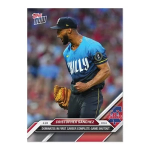 2024 Topps Now #356 Cristopher Sanchez Phillies Primo gioco completo chiuso - Foto 1 di 2