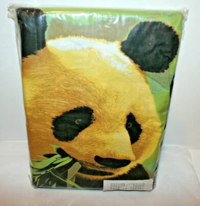 Panda Bear Set of 2 Pillow Shams & 1 Duvet Cover Full Size 76x86" Made in Israel - Picture 1 of 5