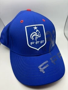 France Fi Collection Official Logo France Soccer Football Fitted L/XL Hat Blue - Picture 1 of 6