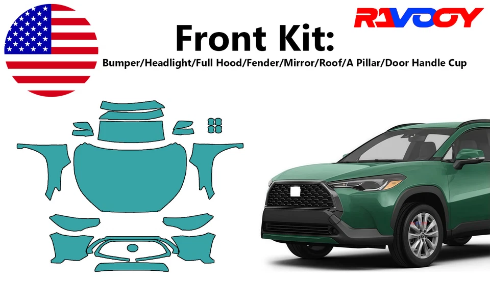 For Toyota Corolla Cross L LE XLE 2022-2025 PPF Paint Protection Film PreCut - Image 1 of 4