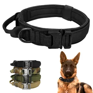 Hundetrainingshalsband Taktik Militär Nylonhalsband mit Griff - Bild 1 von 16