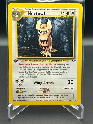 Noctowl 1st Edition Pokémon TCG Neo Genesis (2000) Vintage - Near Mint - Image 1 of 4