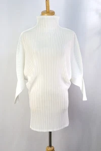 PLEATS PLEASE White High Neck Long Sleeve Tunic Top 178 9496 - Picture 1 of 6