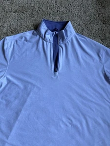Straight Down Q-Zip Pullover Golfshirt Sweatshirt Large Lila Quarter Zip - Bild 1 von 9