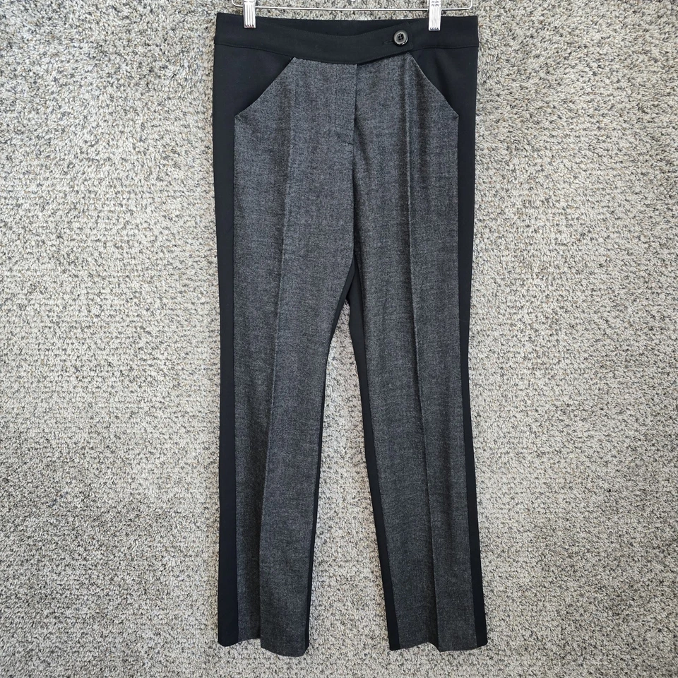 Pantalones Copine para mujer 36 EE. UU. 4 pantalones de punto jaspeado en contraste panel frontal Foto 1 de 4