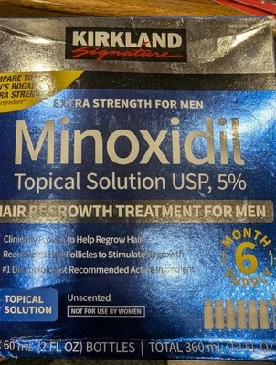 KIRKLAND Minoxidil 5% Extra Strength Men's Hair Regrowth Treatment 6 Months - Image 1 of 2