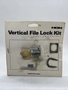HON Vertical File Lock Kit F-24-X Two Keys F24 Core Removable Stainless Steel - Picture 1 of 2