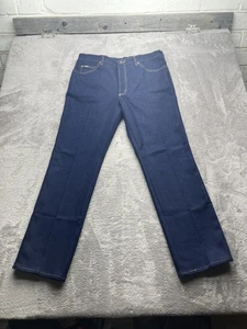 Lee Jeans Mens 38x32 Blue Stretch Regular Fit Straight Leg Made USA Comfortable - Picture 1 of 14
