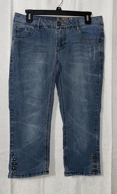 Pantalones de mezclilla Mudd Y2K talla 5 azul detalles 31x20 tiro bajo Foto 1 de 4