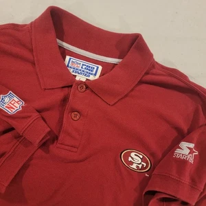 San Francisco 49ers Starter Polo Herren Large Athletic Pro Line Shirt Rot Baumwolle - Bild 1 von 6
