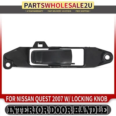 1x Manija de puerta interior gris oscuro para pasajero trasero para Nissan Quest 2007 perilla de bloqueo Foto 1 de 4