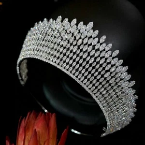 Accesorios de cabello de boda Royal Crystal únicos para corona de boda tiaras corona diadema - Imagen 1 de 6