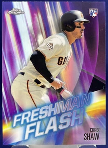 Topps Chrome 2019 CHRIS SHAW SF GIANTS FRESHMAN FLASH ROOKIE RC Insert Card - Picture 1 of 2