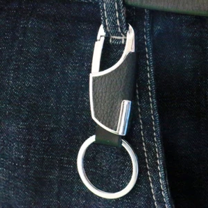 Leather Men's Metal Car Keyring Keychain Key Chain Ring Keyfob Creative Cool - Picture 1 of 6