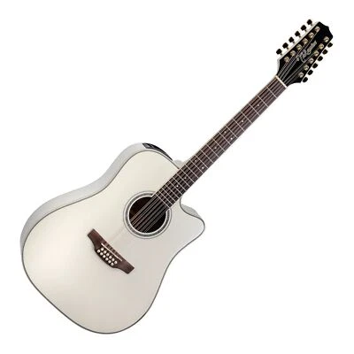 Takamine GD37CE-12 PW, Guitarra Acústica-Eléctrica de 12 Cuerdas, Blanco Perla Brillante Foto 1 de 4